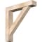 Ekena Millwork Traditional Block Smooth Bracket w/ Offset Brace, Douglas Fir, 5 1/2"W x 28"D x 28"H BKT0604X28X28TRA05SDF - alternate 1
